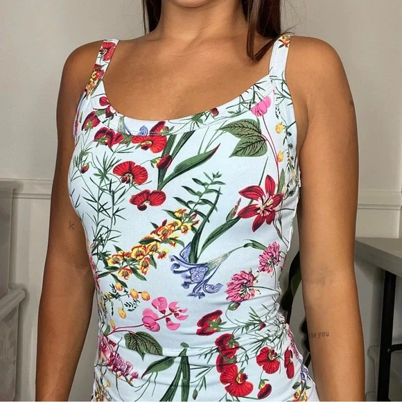 olivaceous open back floral dress - Picture 2 of 3